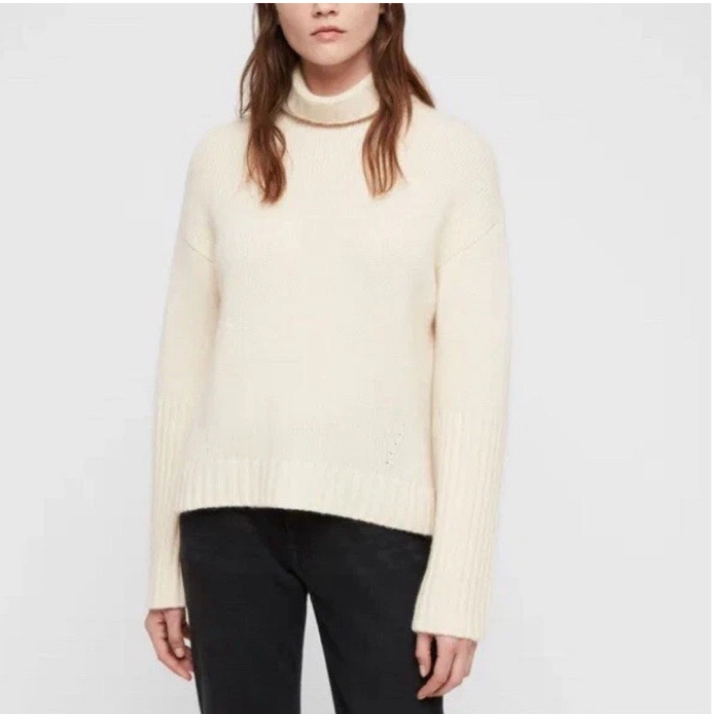 All Saints AXA merino wool roll neck sweater